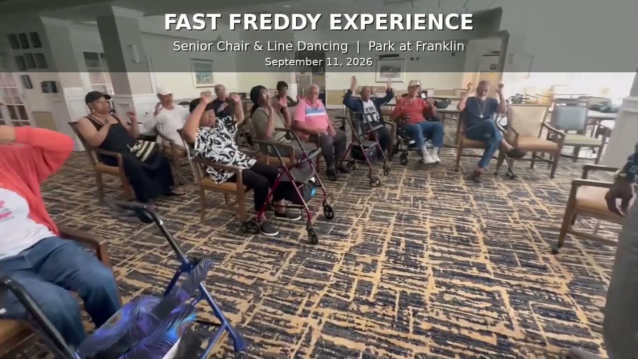 Fast Freddy senior chair & line dancing at Park at Franklin