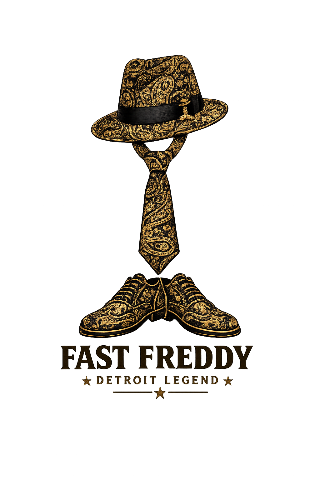 Black & Gold Paisley Legend Tee
